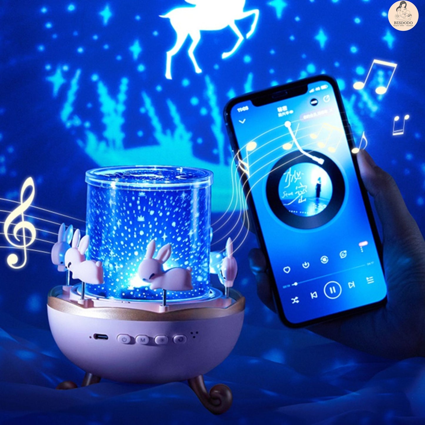 veilleuse bebe projection plafond enfant 2 ans