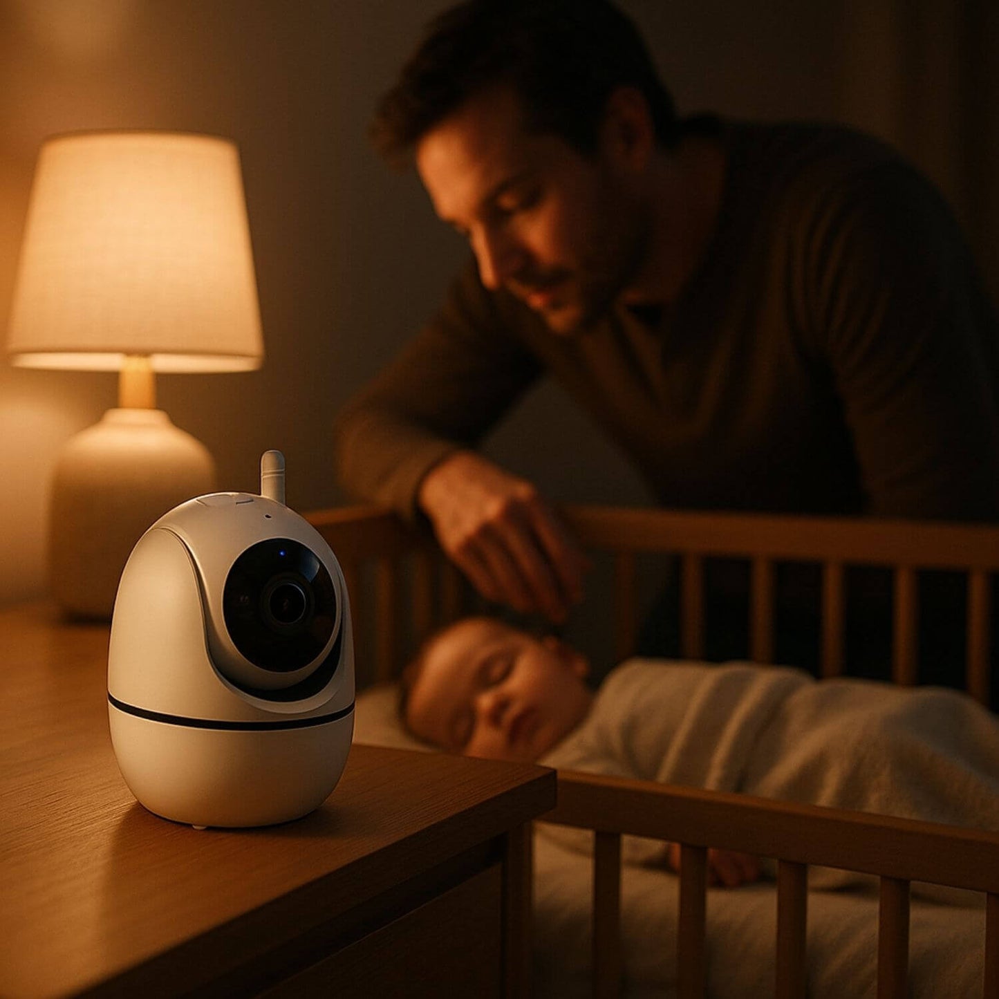 babyphone camera table nuit papa bebe