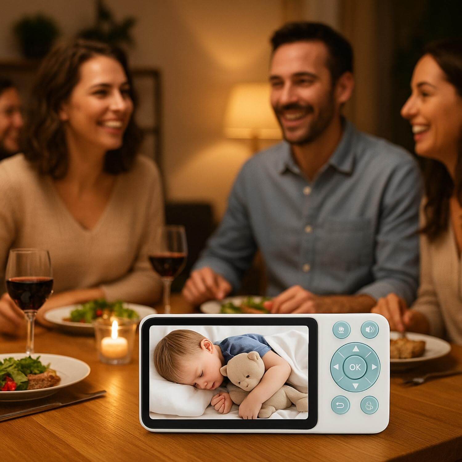 babyphone camera tout en un diner famille