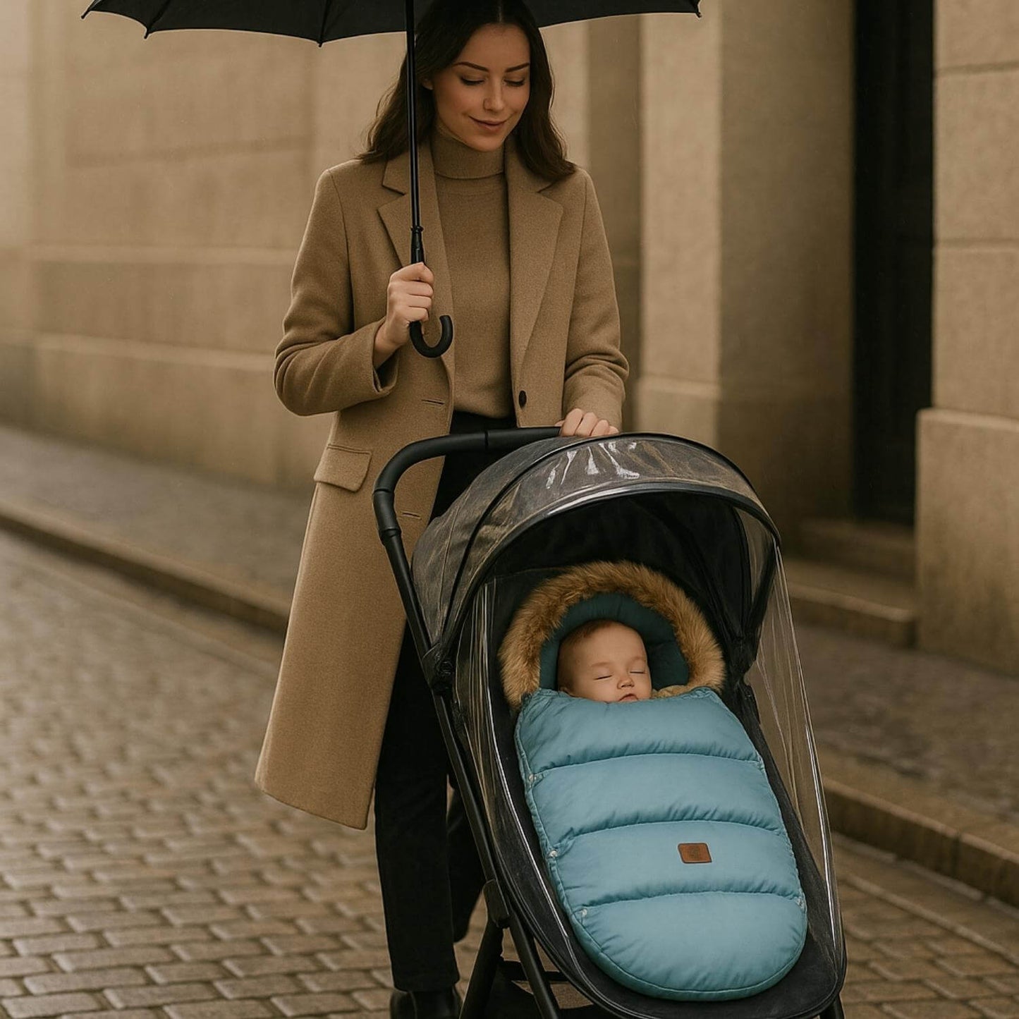 balade pluie chanceliere pour poussette impermeable