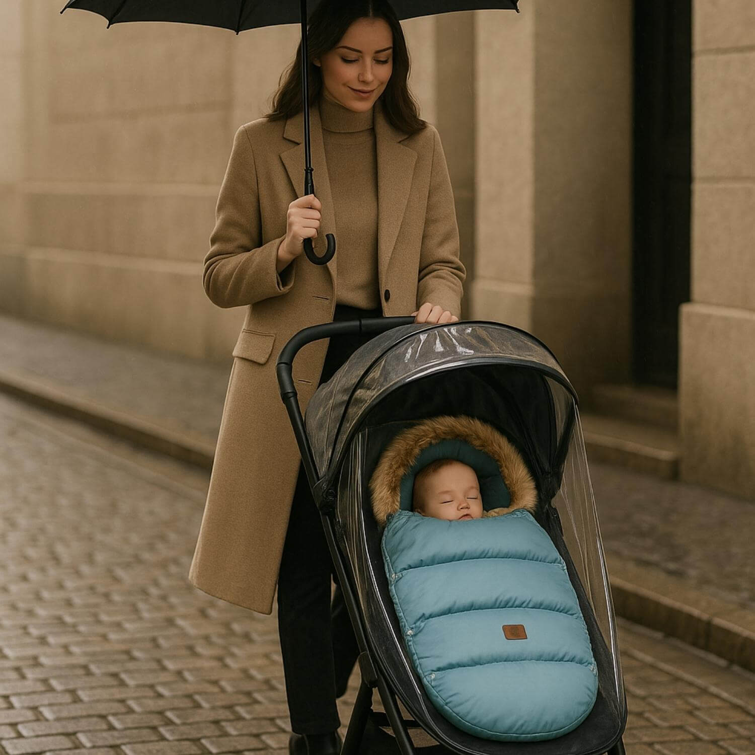 balade pluie chanceliere pour poussette impermeable