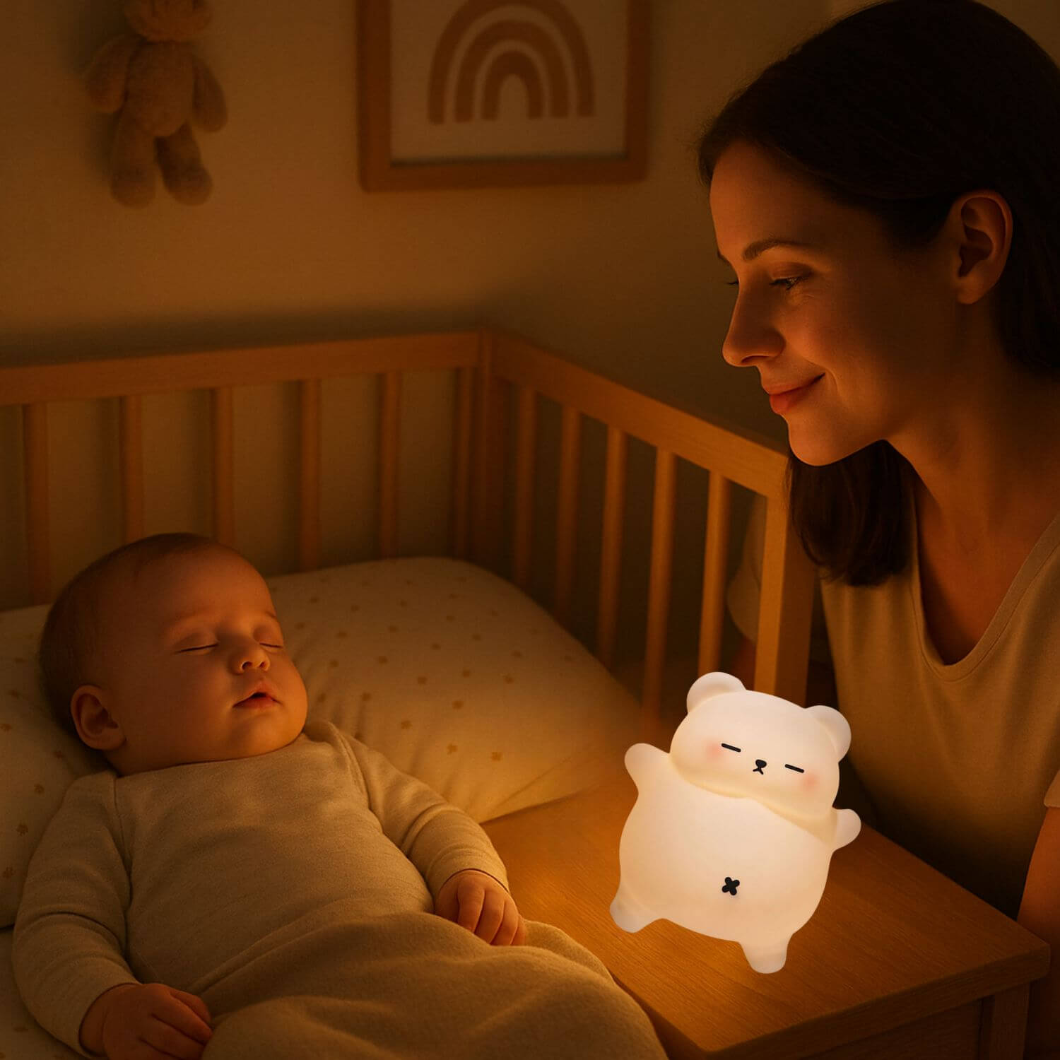 bebe calme veilleuse enfant ours ronflette