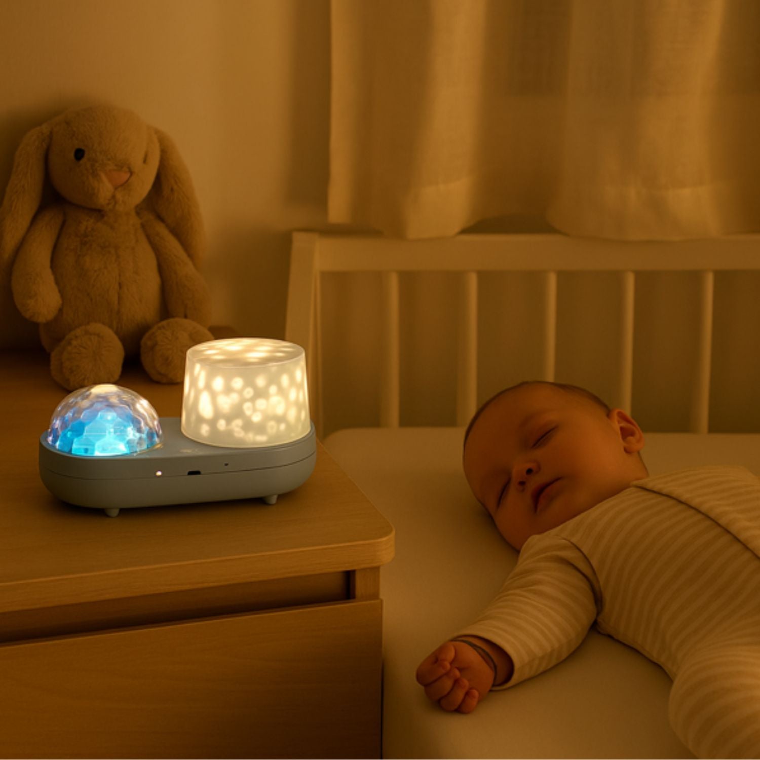 bebe dort avec veilleuse bebe projection plafond gentle ocean