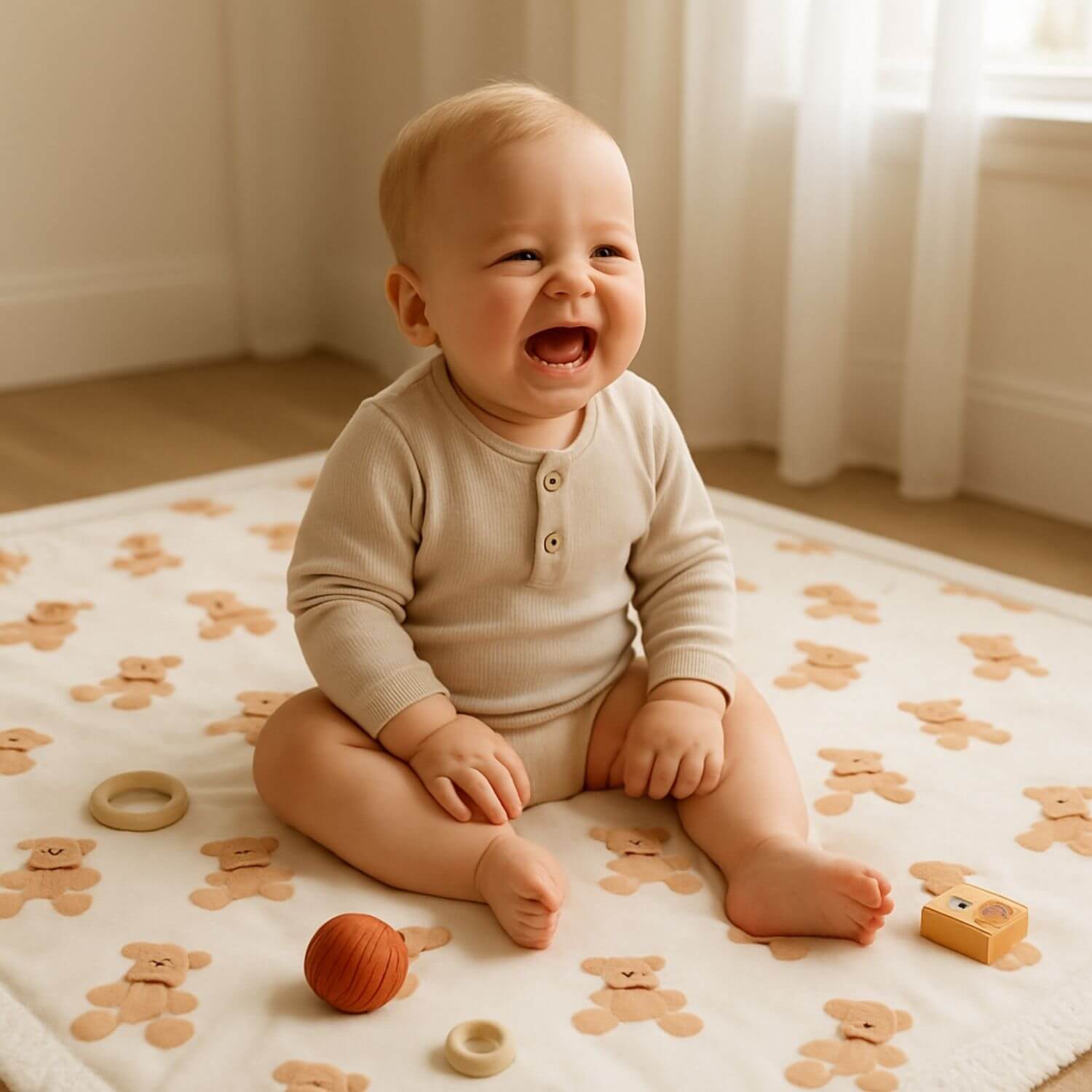 bebe heureux couverture bebe tapis jeu