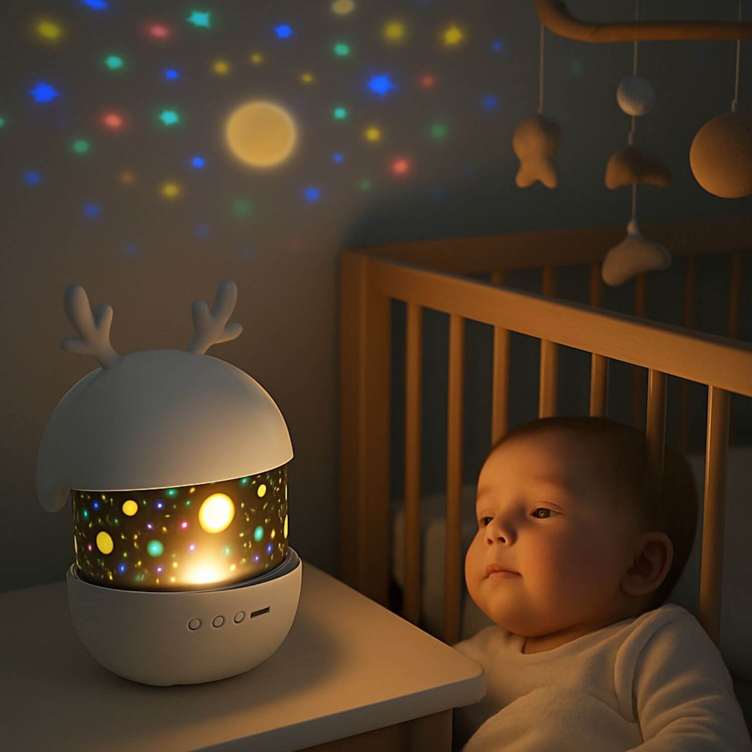 VEILLEUSE BEBE PROJECTION PLAFOND ǀ La sphère enchantée™ Besdodo