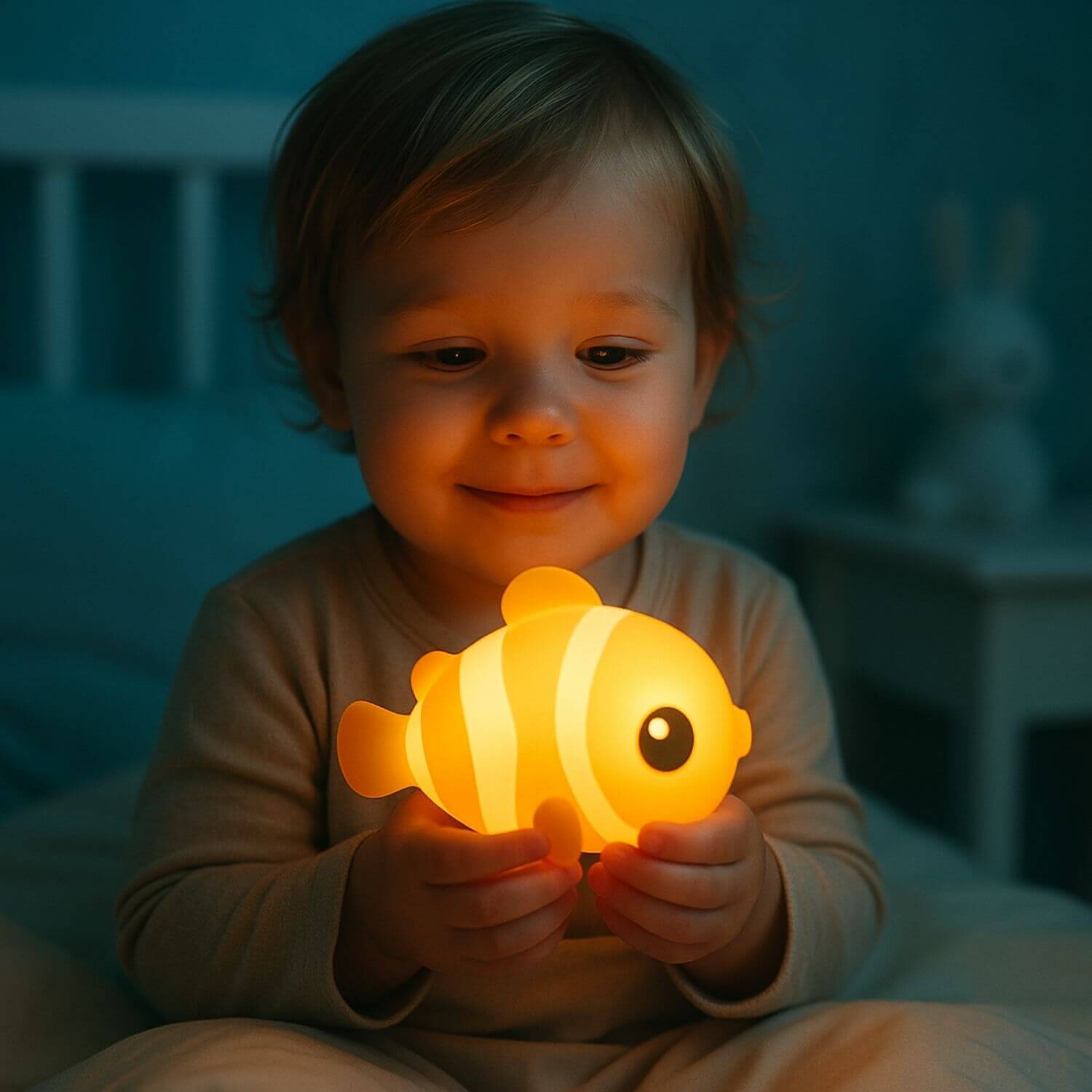 bebe securite veilleuse enfant poisson clown fishy