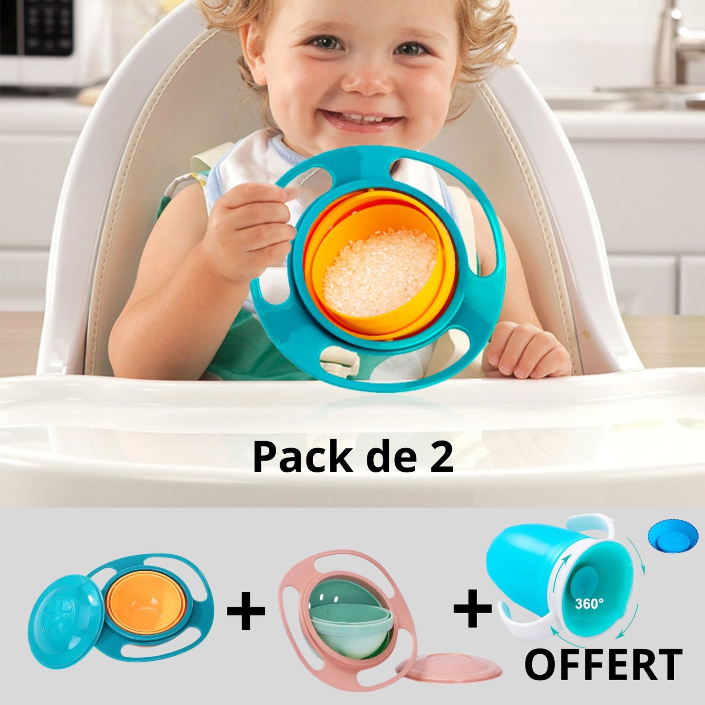 Bol bebe 360 degrés ǀ Magic lunch™ Besdodo