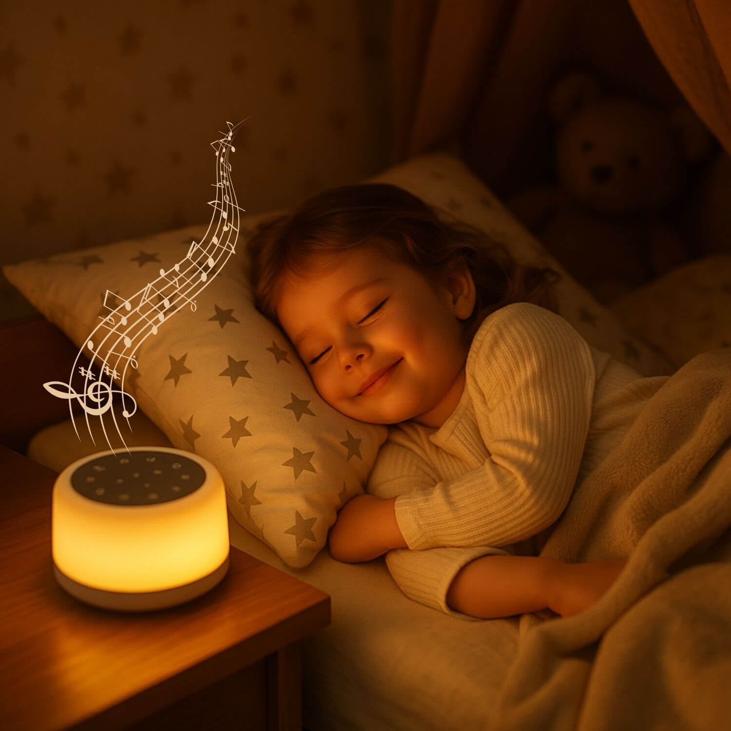 bruit blanc bebe fillette sereine