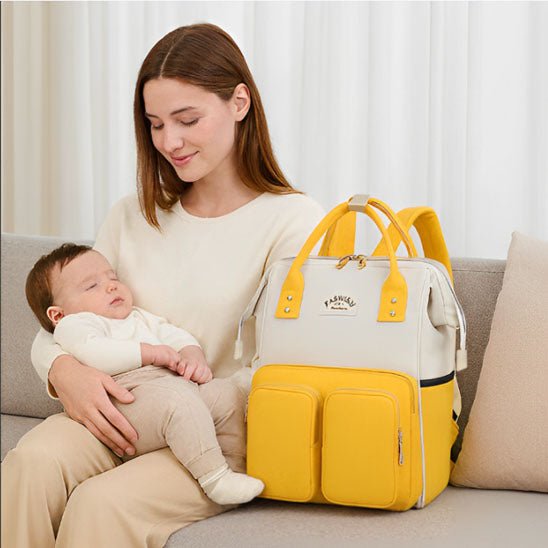 cadeau future maman sac a langer jaune tendance
