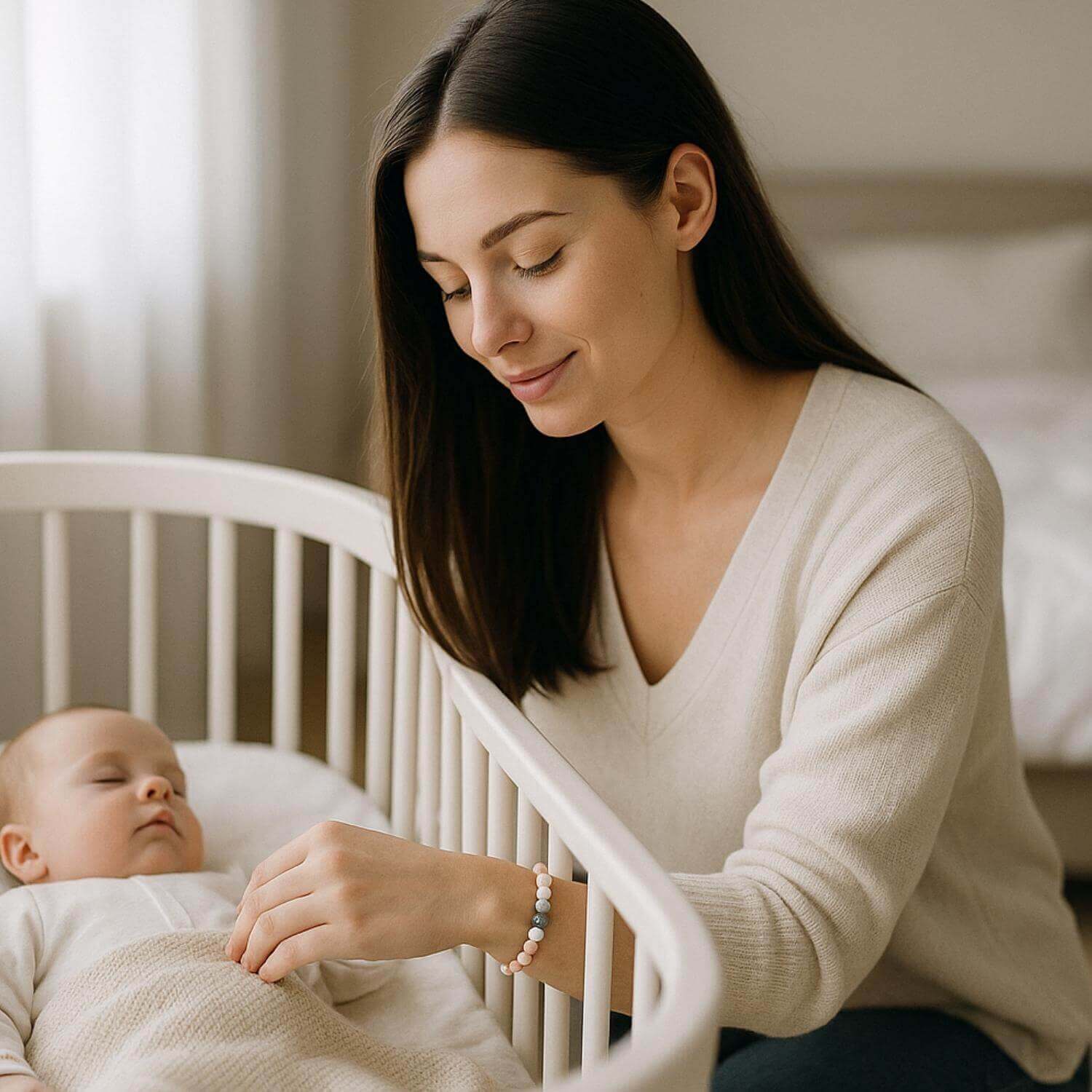cadeau jeune maman bracelet berceau bebe