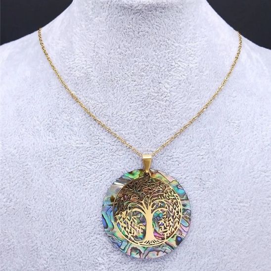 Cadeau maman - Collier arbre de vie coloré Besdodo