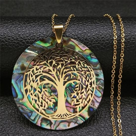 Cadeau maman - Collier arbre de vie coloré Besdodo