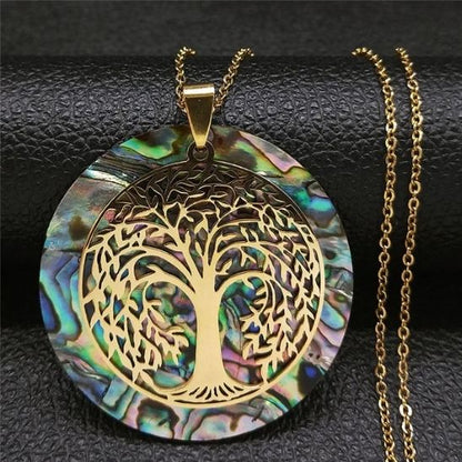 Cadeau maman - Collier arbre de vie coloré Besdodo