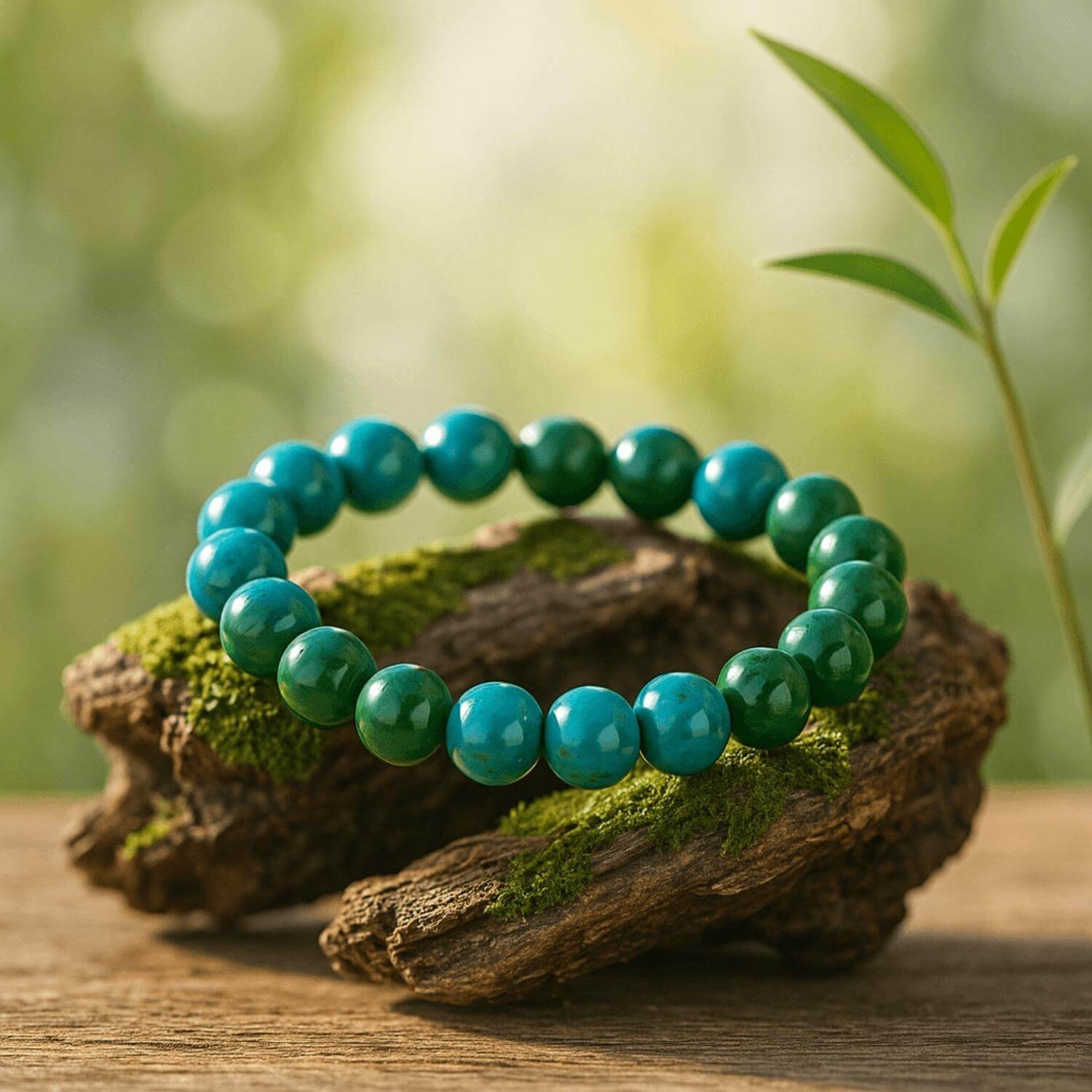 cadeau maman pour noel bracelet pierres malachite zen