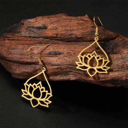Cadeau Maman Boucle d'Oreille LotusZen™ : Élégance et Spiritualité Réunies Besdodo