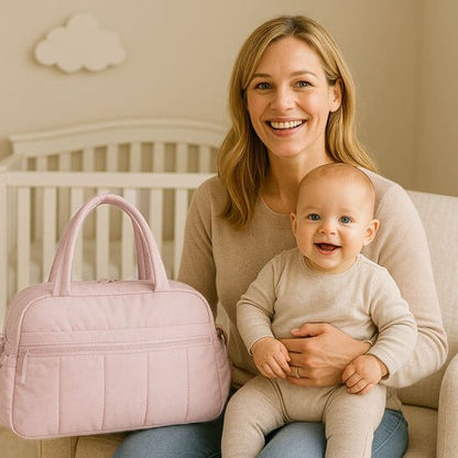 cadeau pour jeune maman sac a langer bebe rose naya