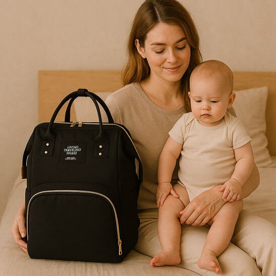 cadeau pour jeune maman sac a langer noir dune