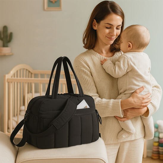 cadeau pour jeune maman sac a langer noir naya