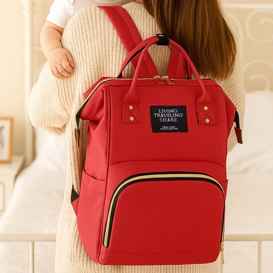 cadeau pour jeune maman sac a langer rouge dune