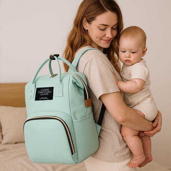 cadeau pour jeune maman sac a langer vert dune