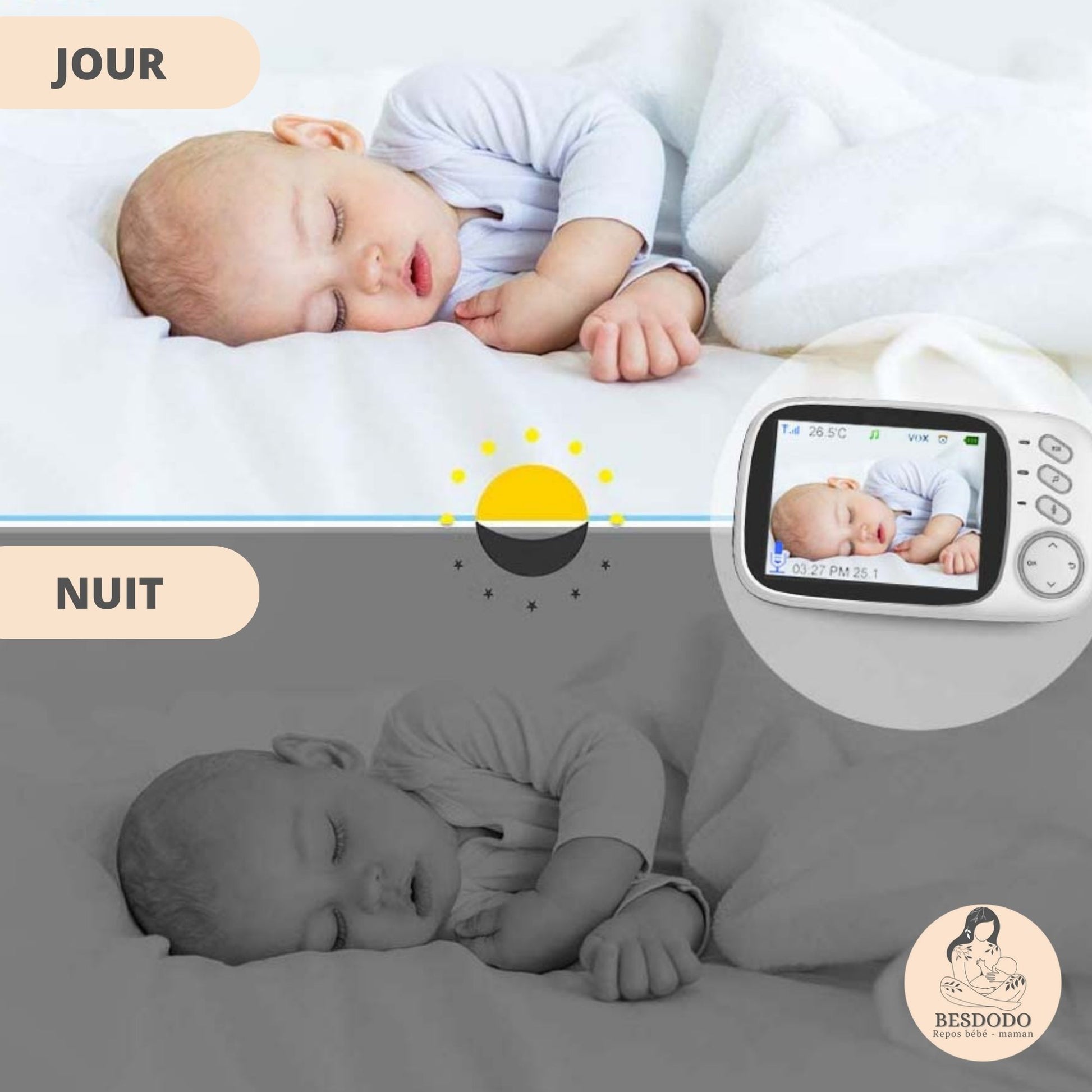 Camera surveillance bebe ǀ Baby Move™ Besdodo