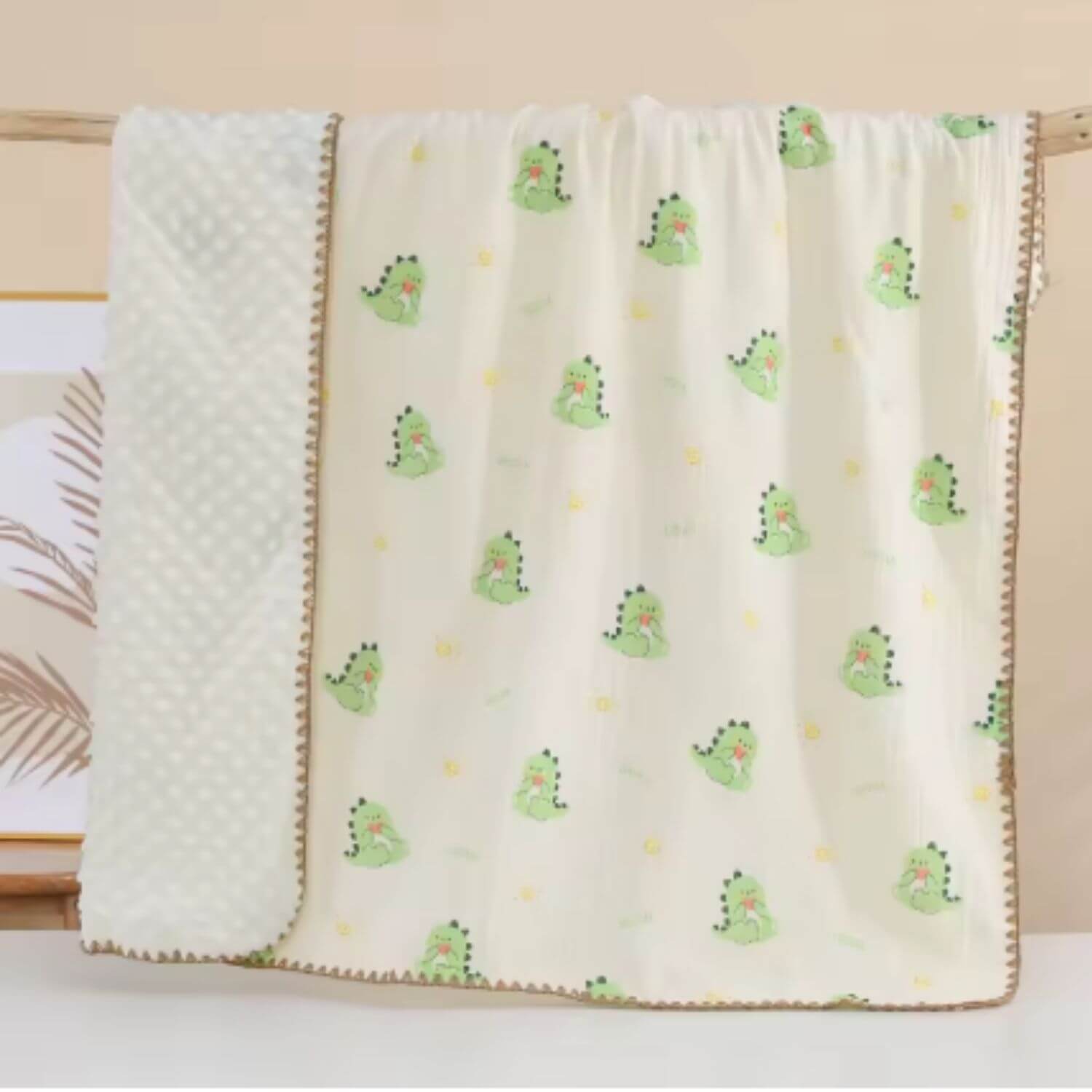 couverture bebe douce dinosaures