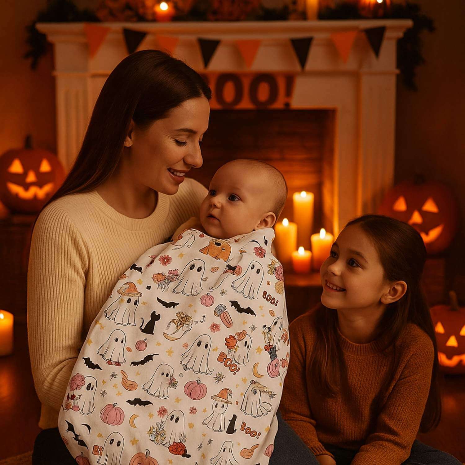 couverture bebe halloween enfant maman sereins