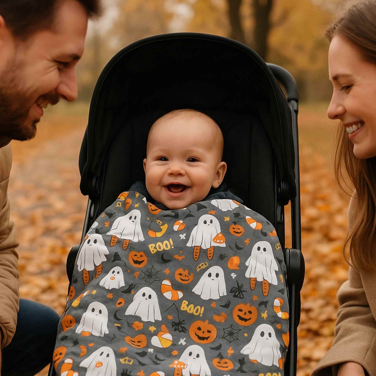couverture bebe halloween enfant poussette