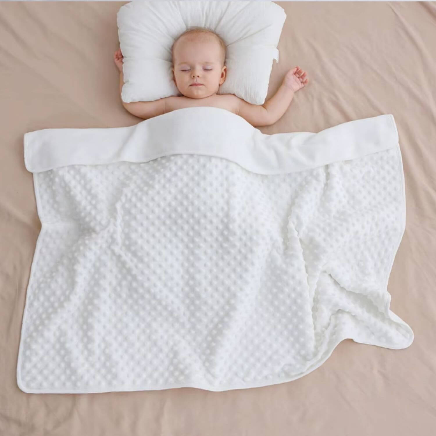 couverture bebe hollidays blanche souple