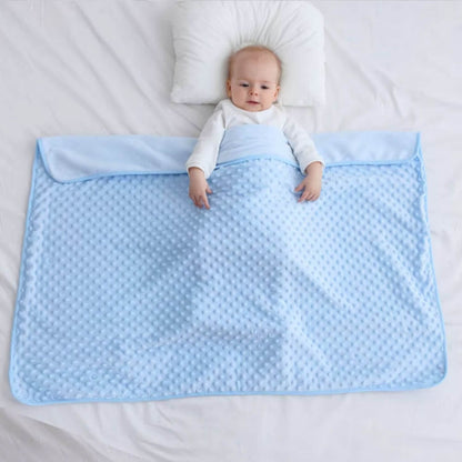 couverture bebe hollidays bleue souple