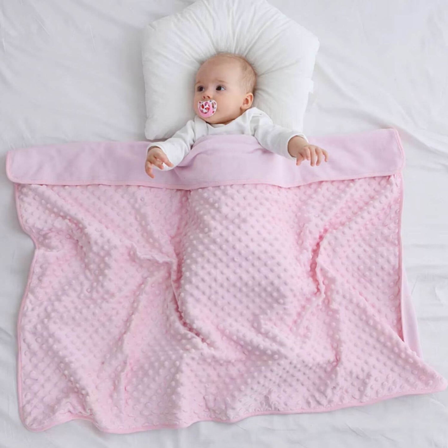 couverture bebe hollidays rose souple