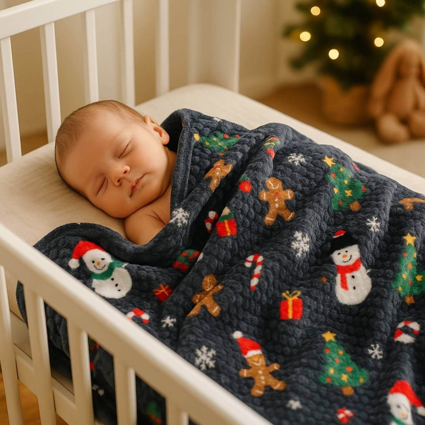 couverture bebe noelly enfant dort serein