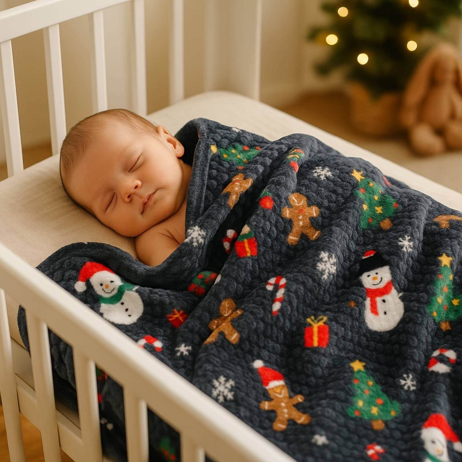 couverture bebe noelly enfant dort serein