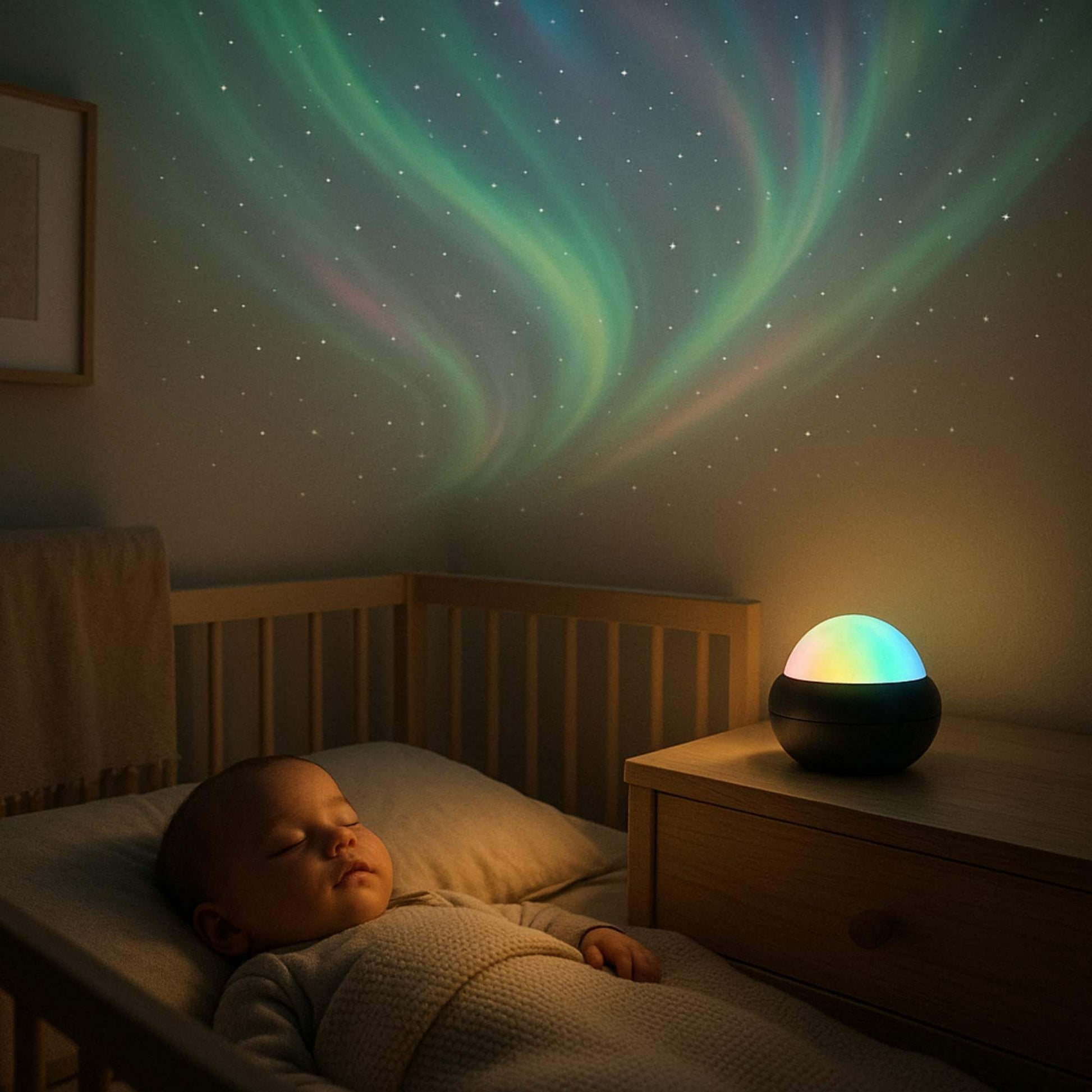 enfant dort veilleuse projection novea