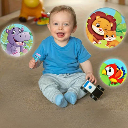 enfant heureux papa enfant veilleuse bebe projection plafond torche