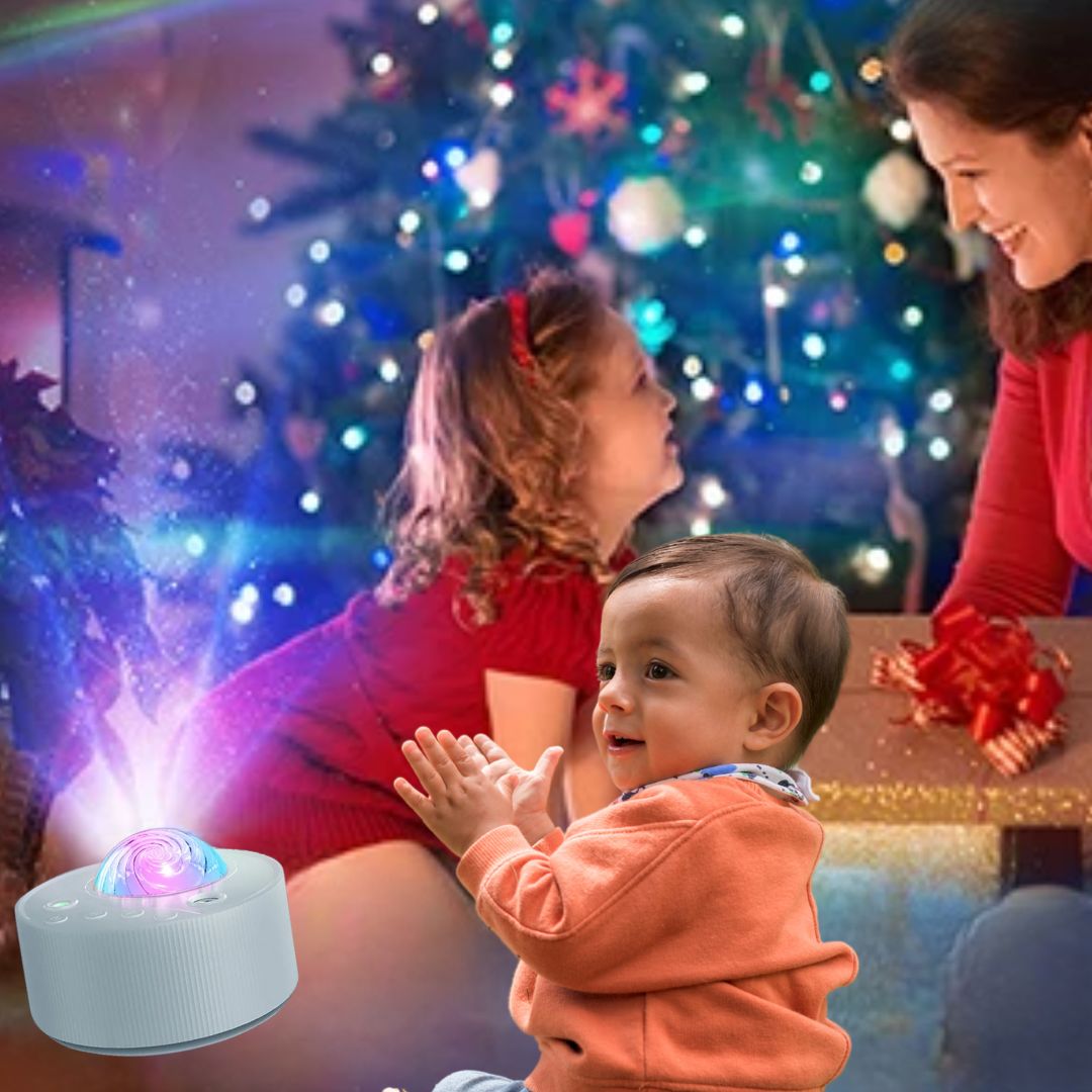 enfants heureux veilleuse bebe projection plafond lovely night
