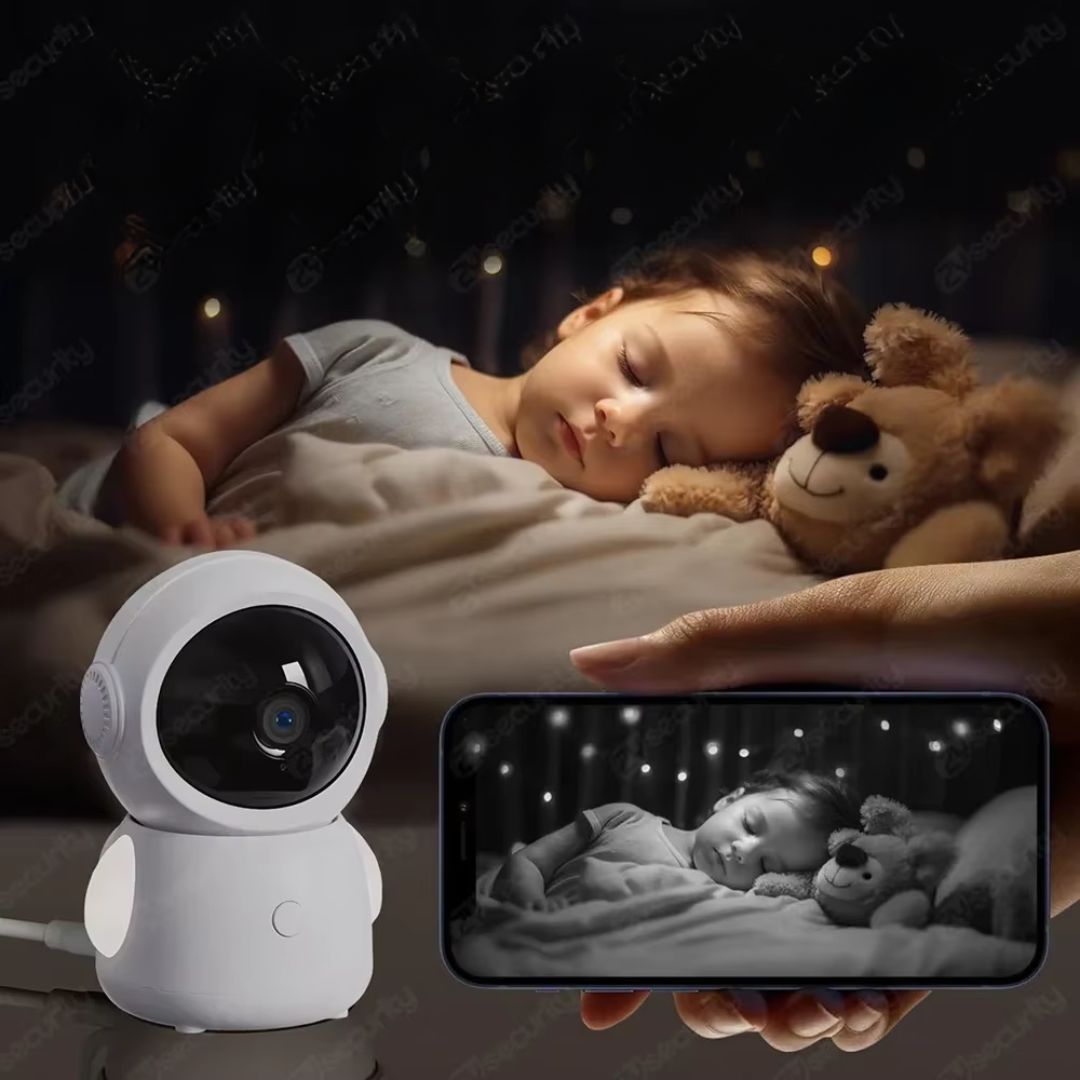 fille dort babyphone double camera
