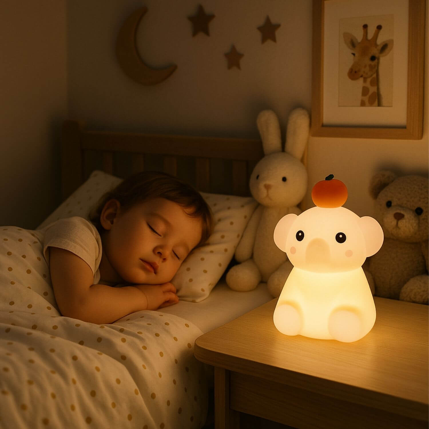 garcon dort serein veilleuse enfant elephant max