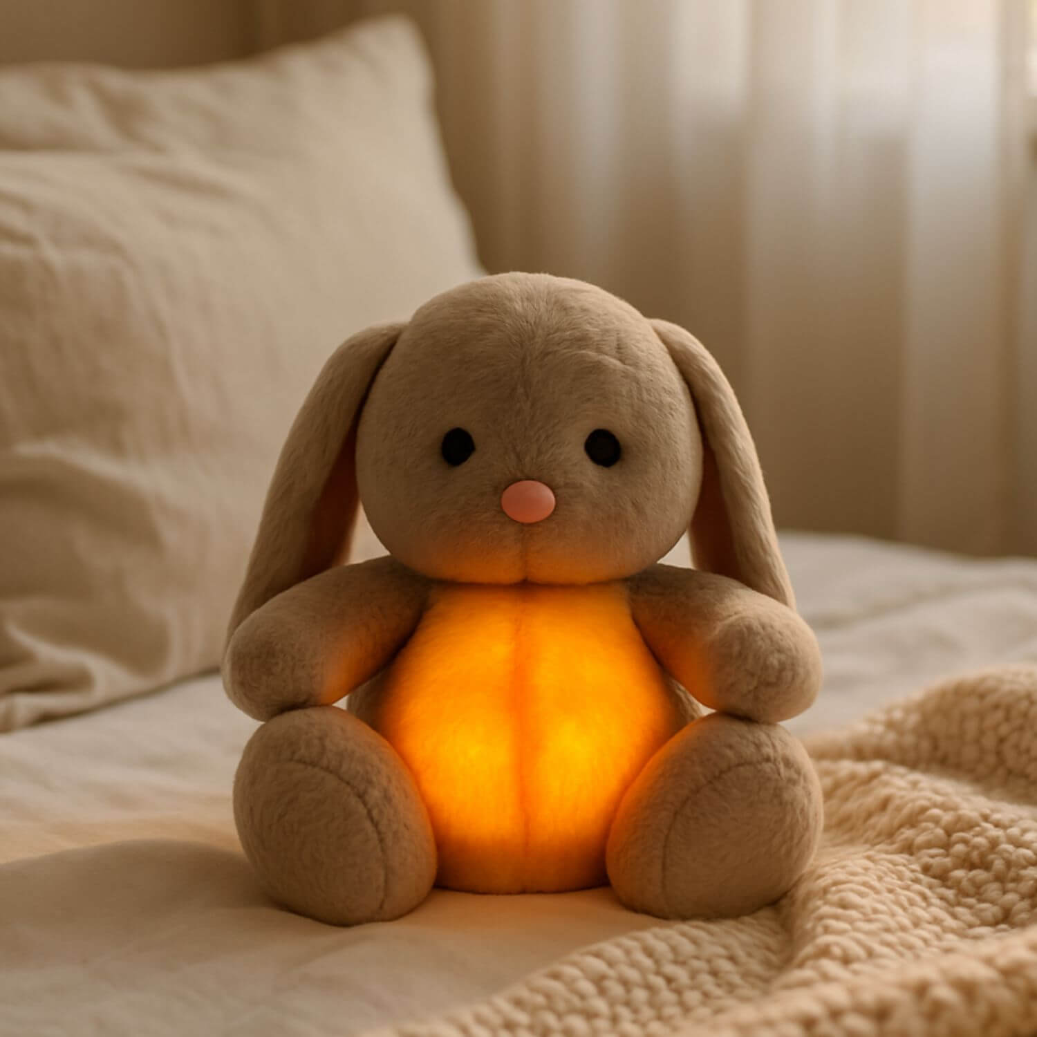 magnifique doudou lapin respire biscotte