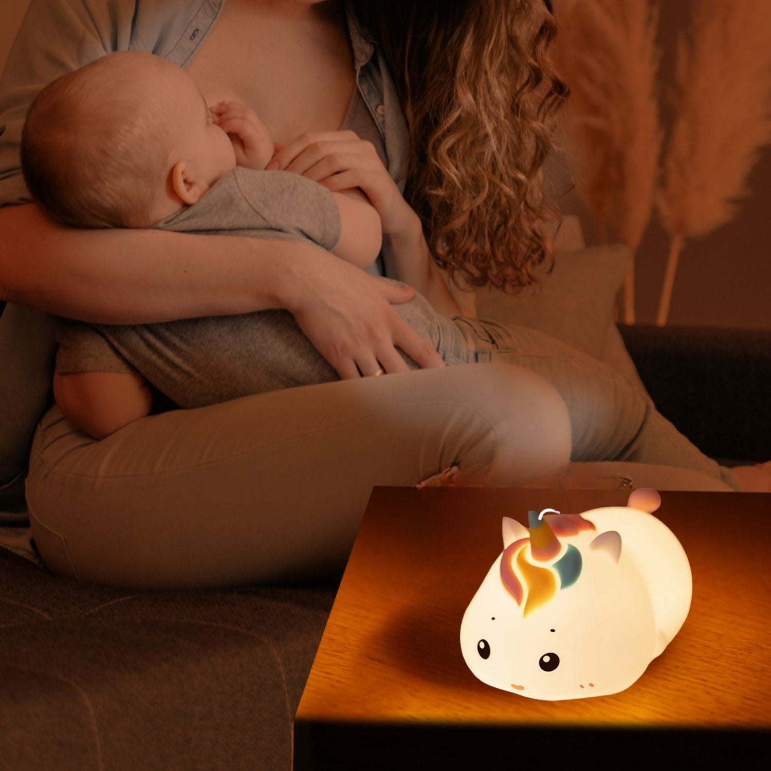 maman allaite veilleuse bebe licorne magique