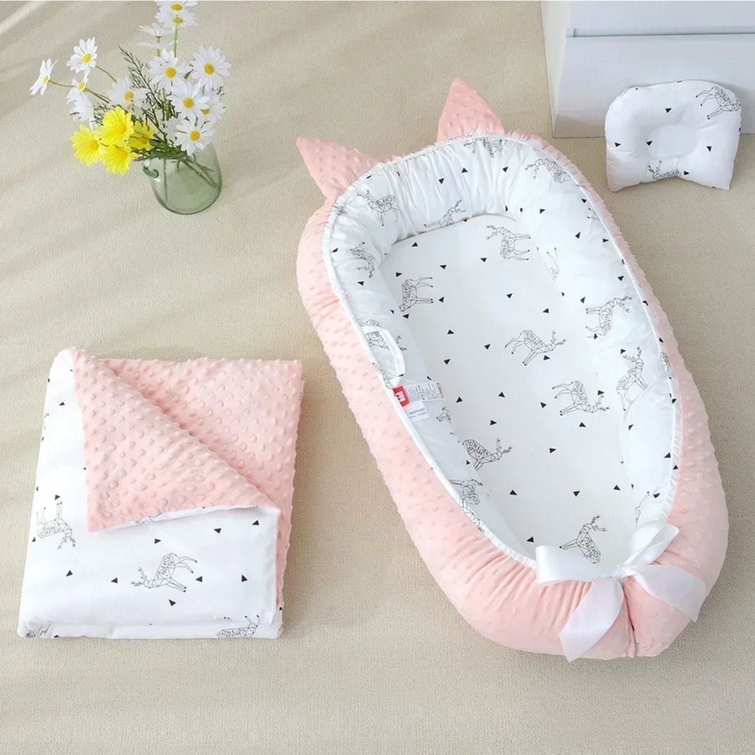 nid dange rose couverture assortie cadeau