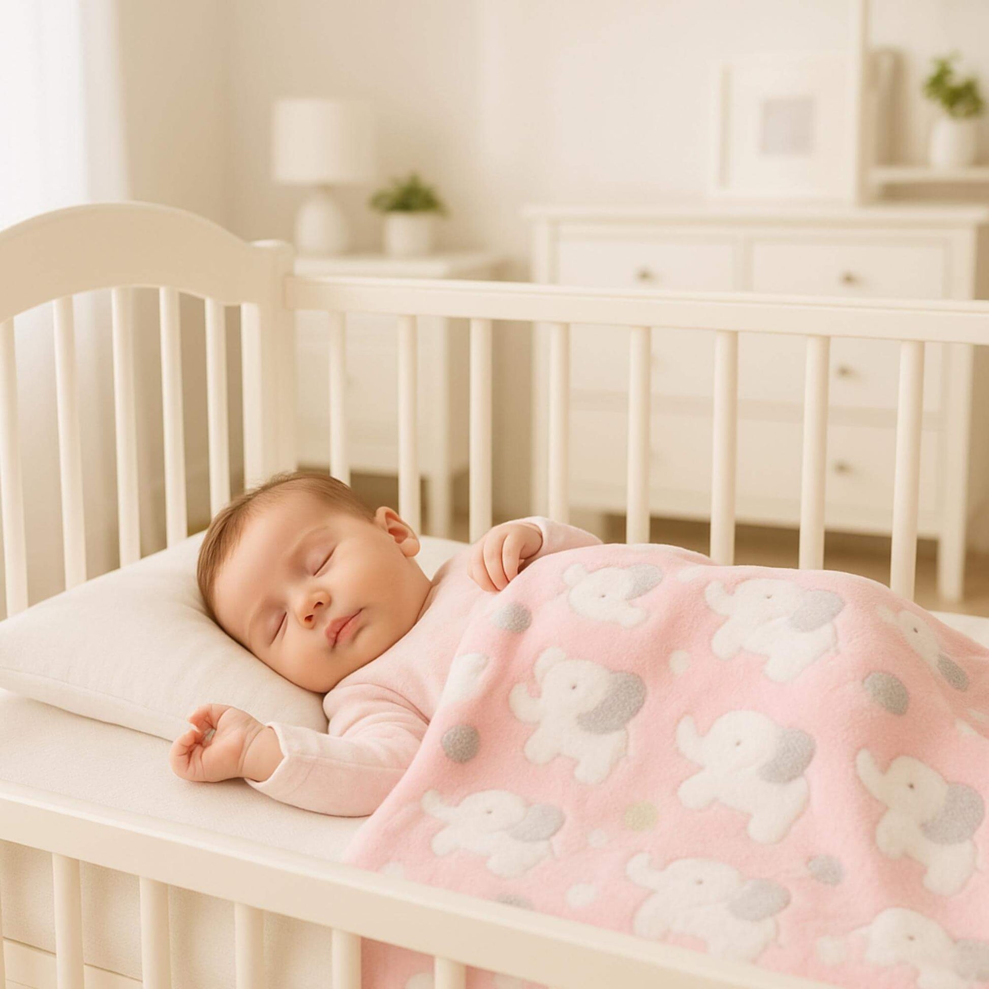 nourrisson dort couverture bebe elephant dumbie