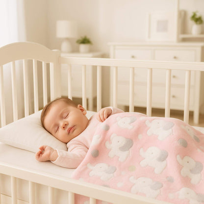 nourrisson dort couverture bebe elephant dumbie