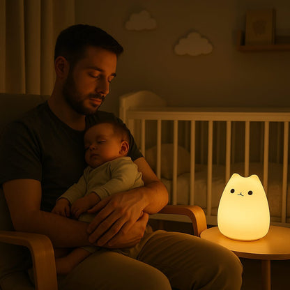 papa endort bebe veilleuse bebe douce