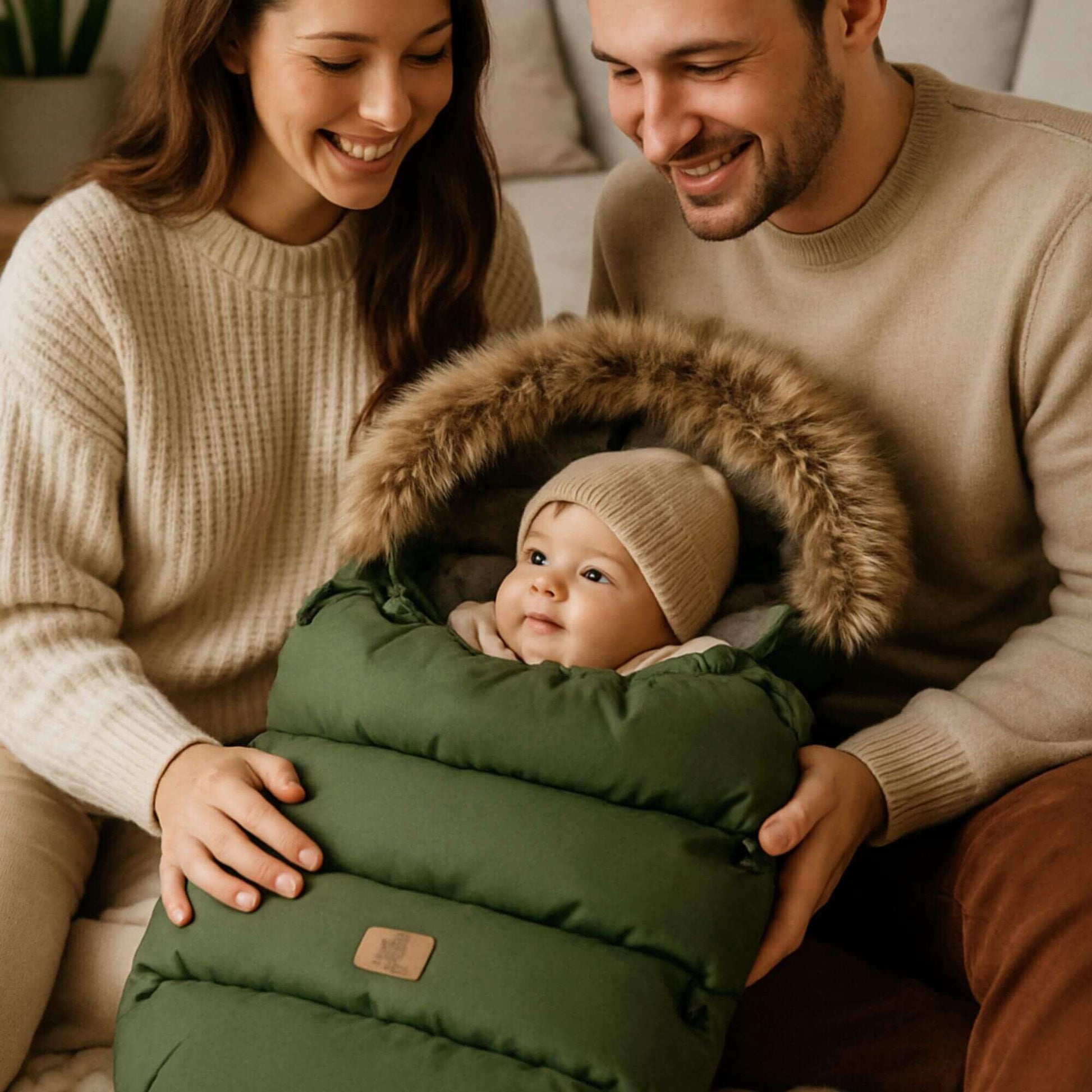 parents heureux chanceliere bebe nolen