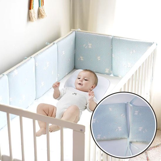 Tour de lit bébé - Bleu Besdodo