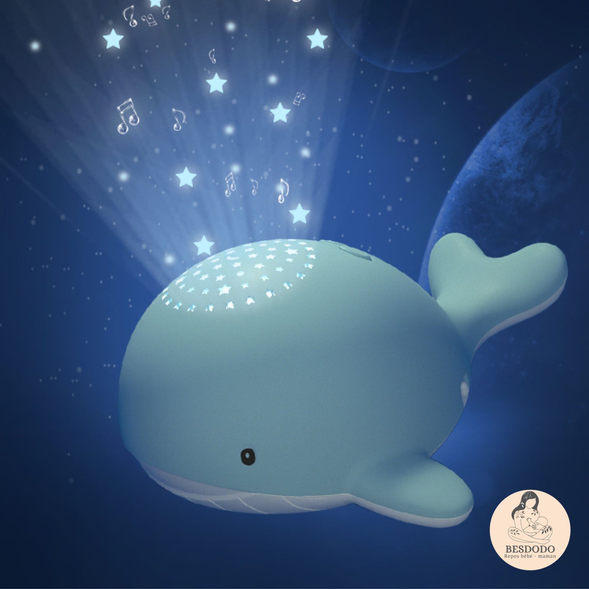 VEILLEUSE BEBE PROJECTION PLAFOND ǀ Magic whale 2023™ – Besdodo