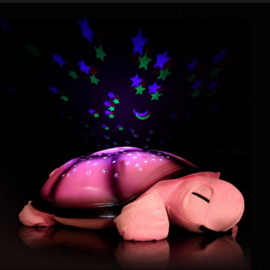 veilleuse bebe projection plafond tortue rose