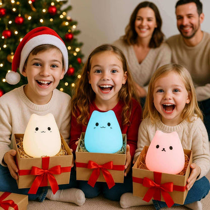 veilleuse bebe silicone pack cadeau noel famille heureuse
