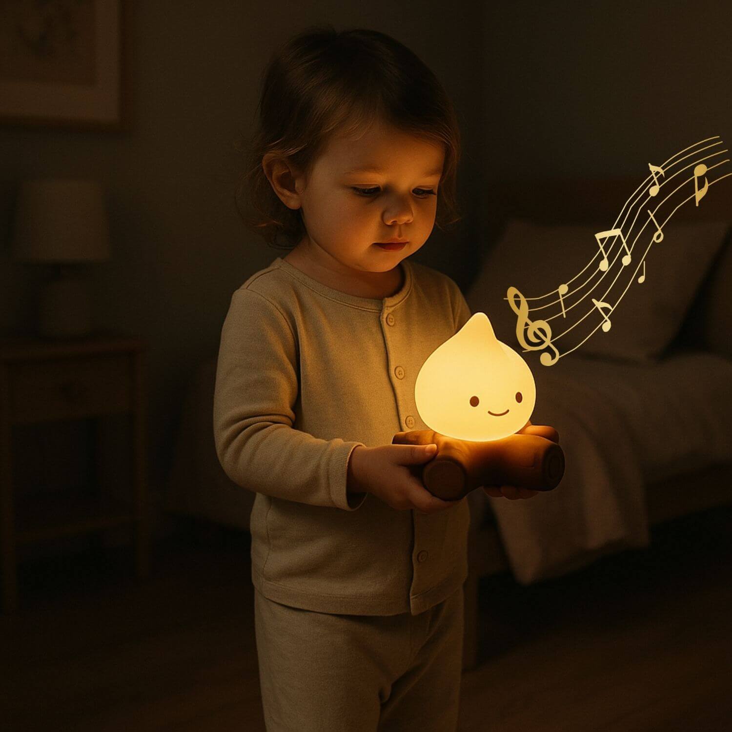 veilleuse bruit blanc flamme enfant securite reveil nocturne